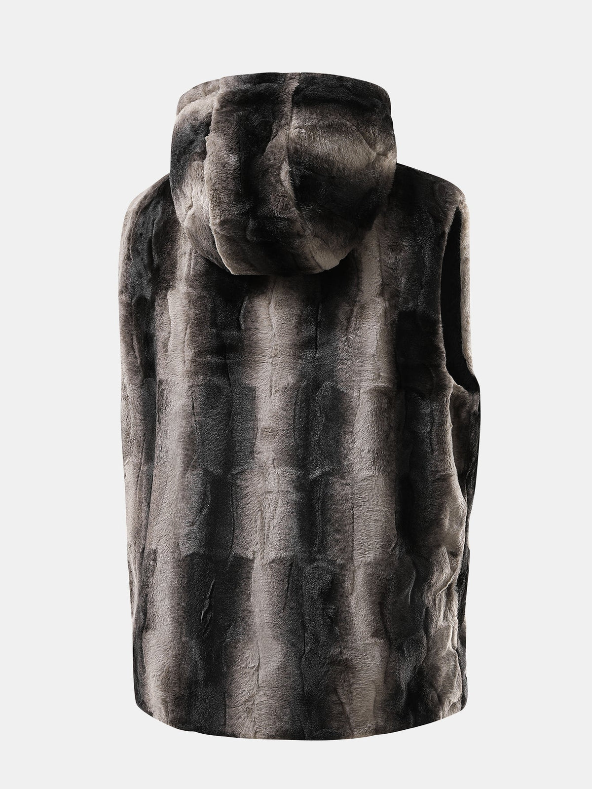 Faux Fur Zip-Up Hooded Vest