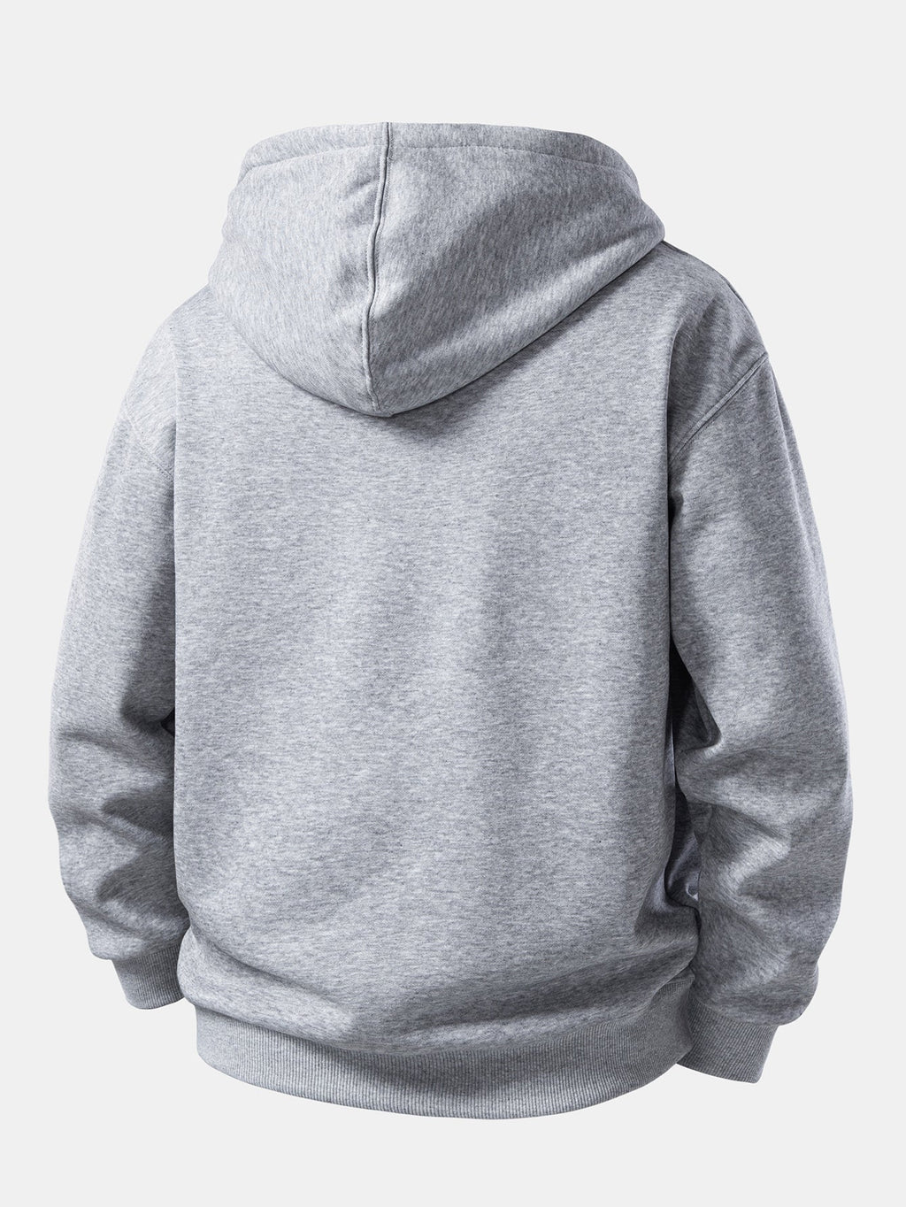 Black Cat Print Plush Fleece Lined Zip-Up Hoodie