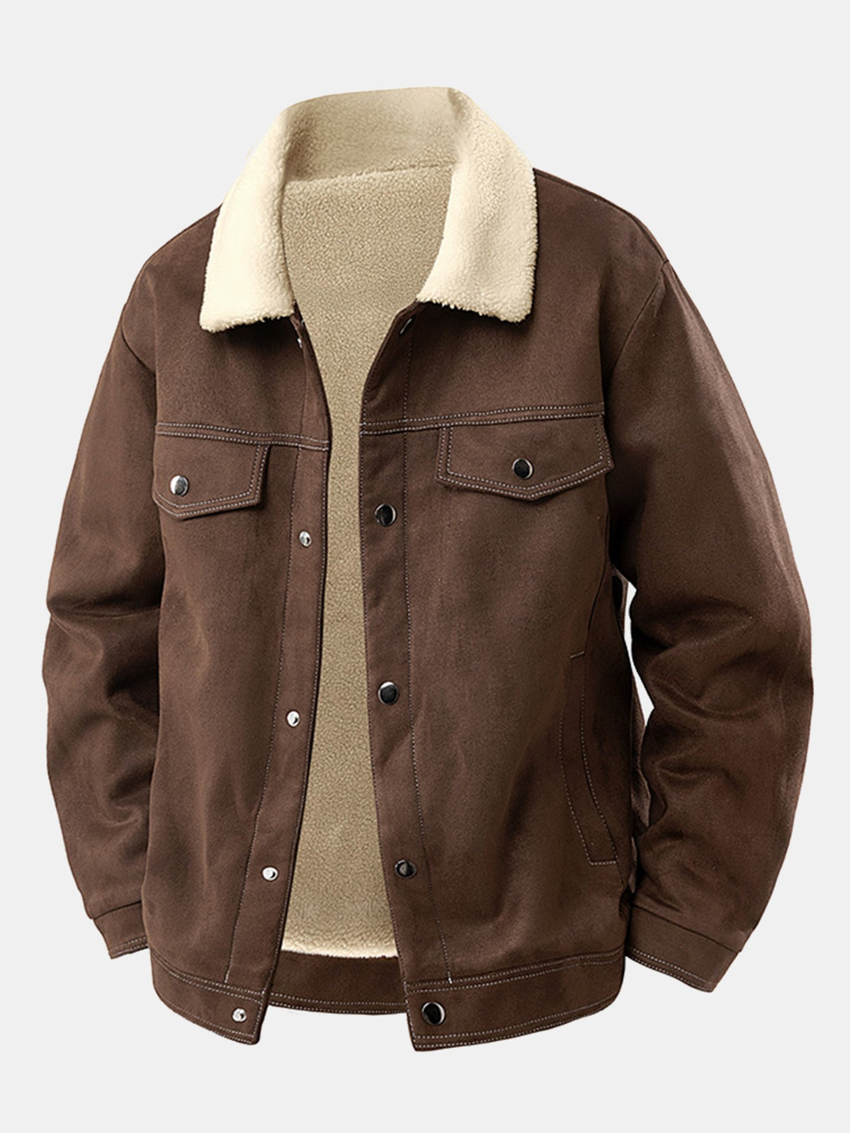 Teddy Lined Suede Jacket