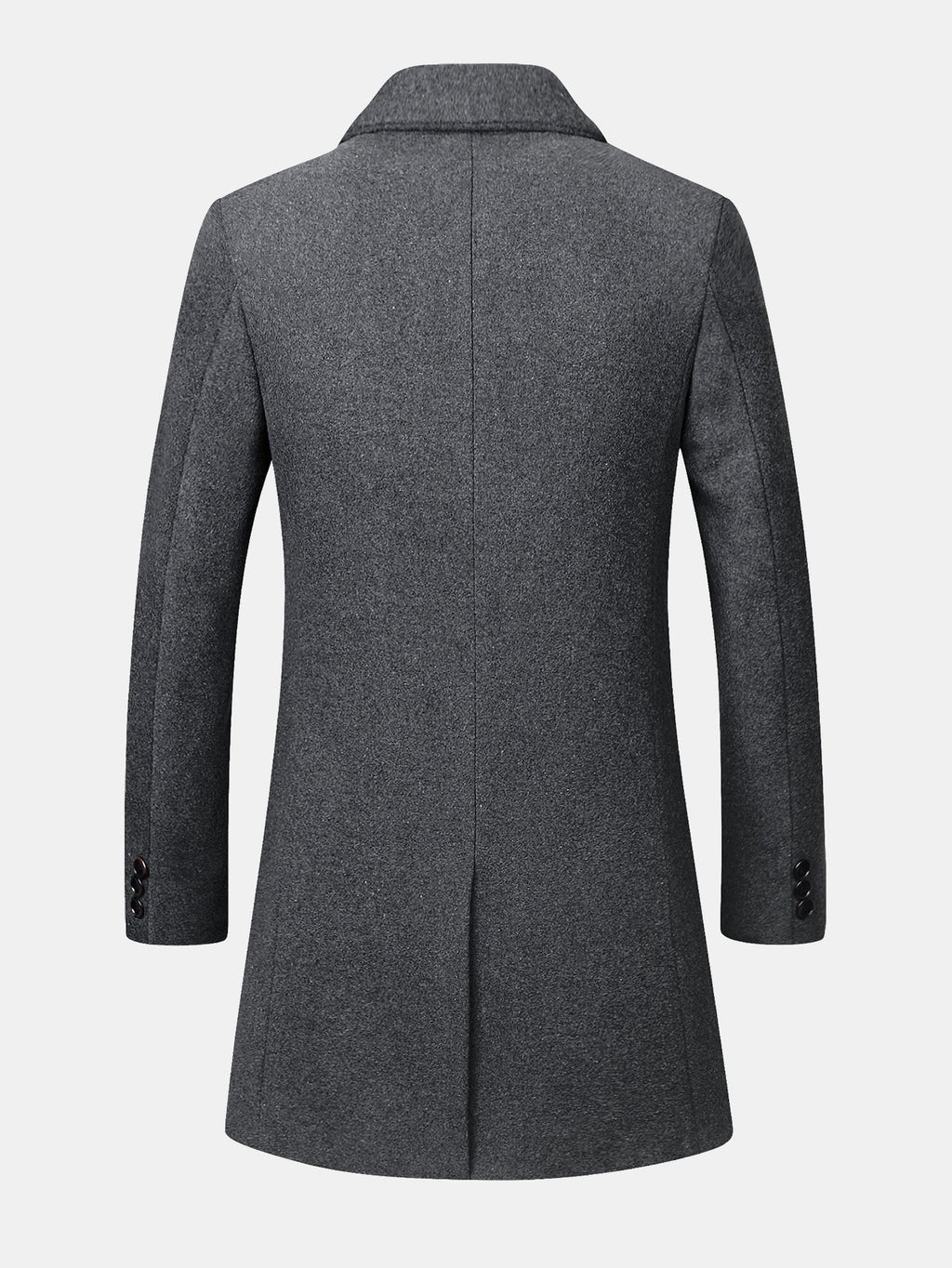 Notch Lapel Wool Blend Overcoat