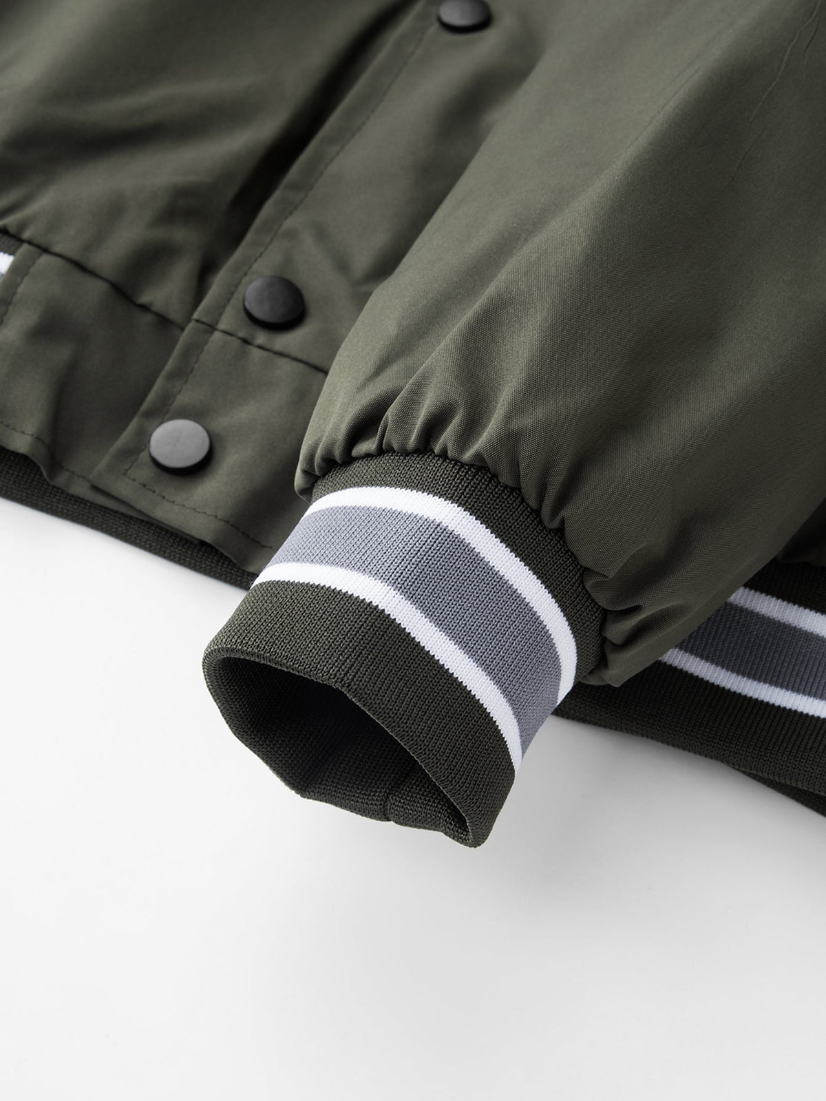 Relax Fit Detachable Hooded Varsity Jacket