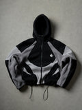 Color Block Sherpa Fleece Hooded Jacket