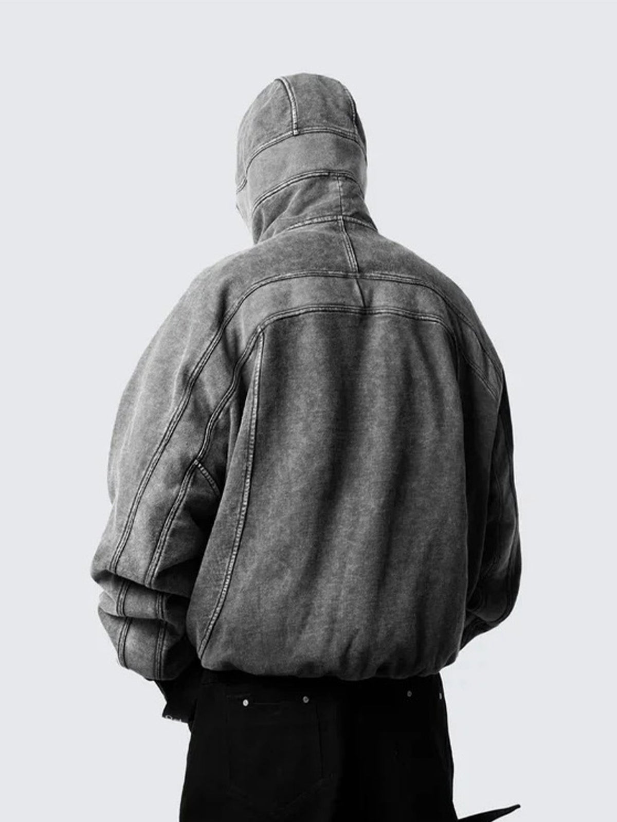 Sudadera con capucha Techwear oversize con máscara completa