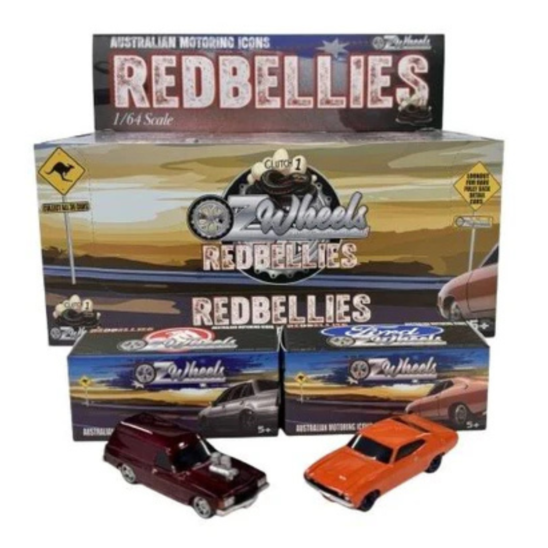 1:64 Holden/Ford "Red Bellies" - Oz Wheels Die Cast Car Ford Holden