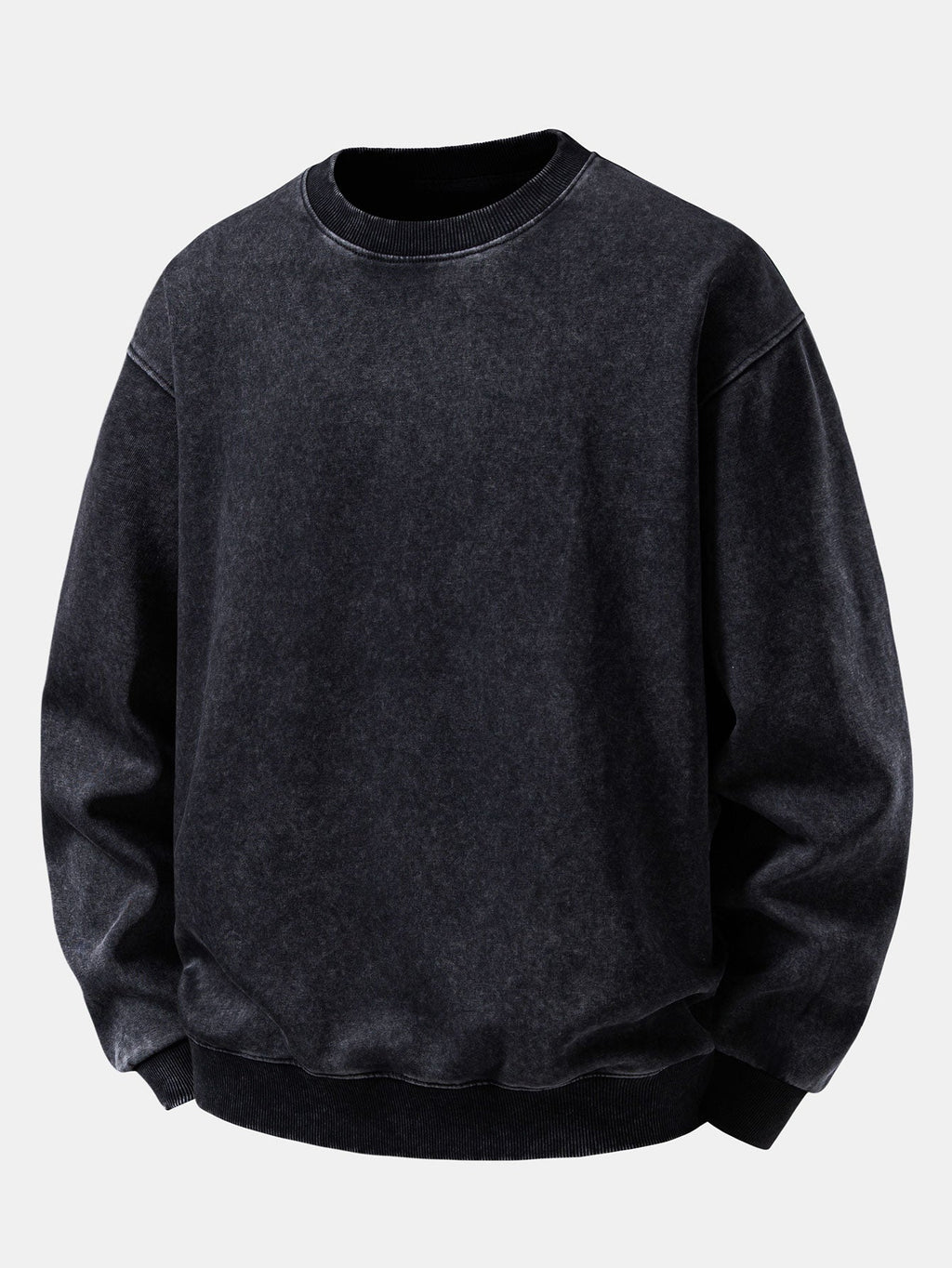 Relaxed Fit Washed Distressed Sweatshirt