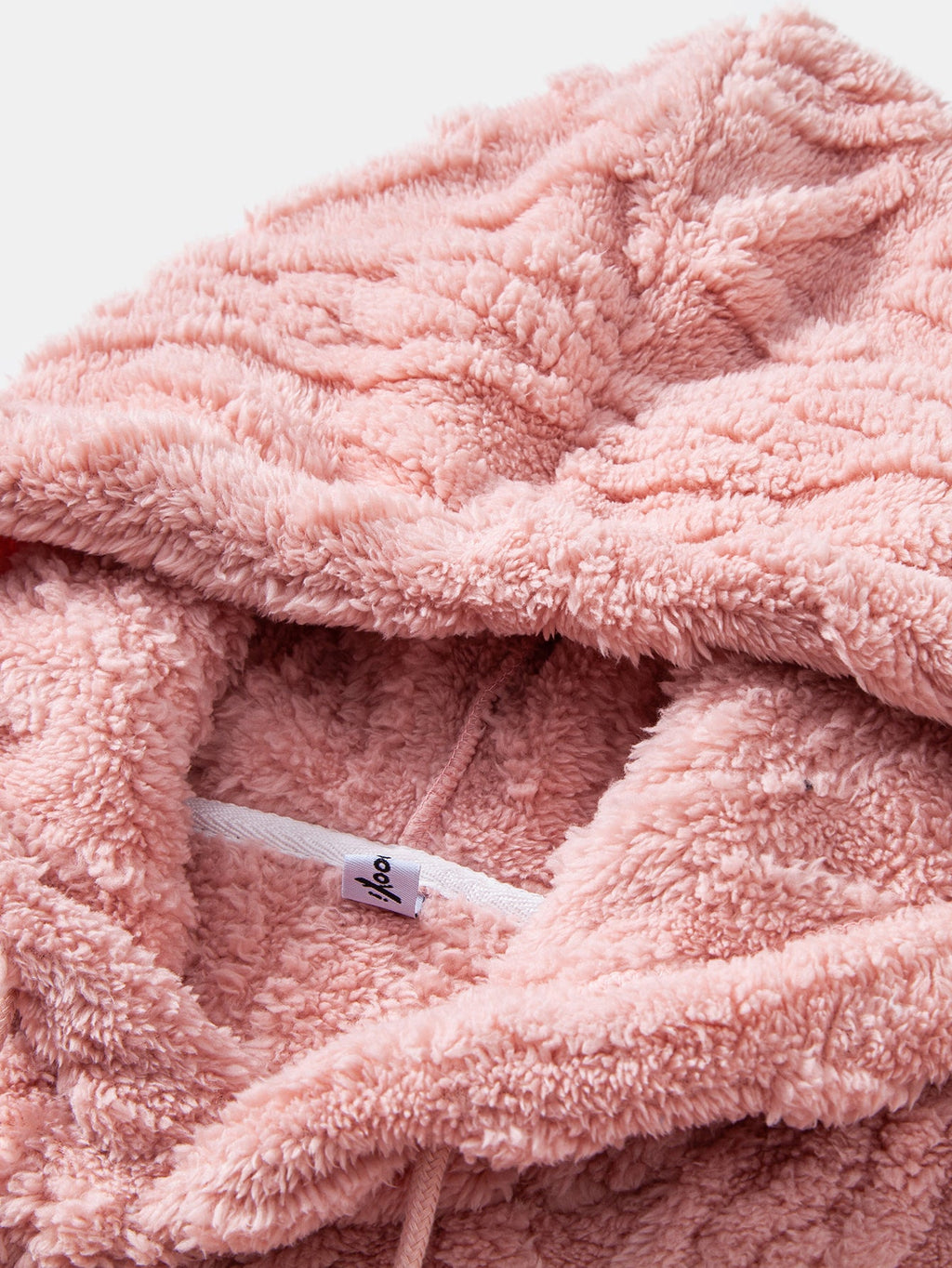 Sweat à capuche en sherpa jacquard géométrique