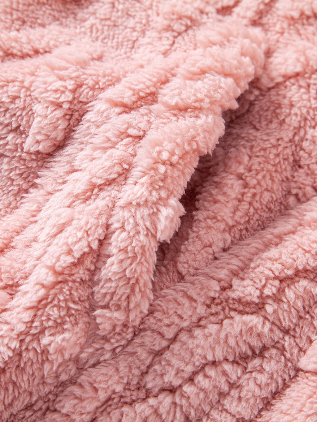 Sweat à capuche en sherpa jacquard géométrique