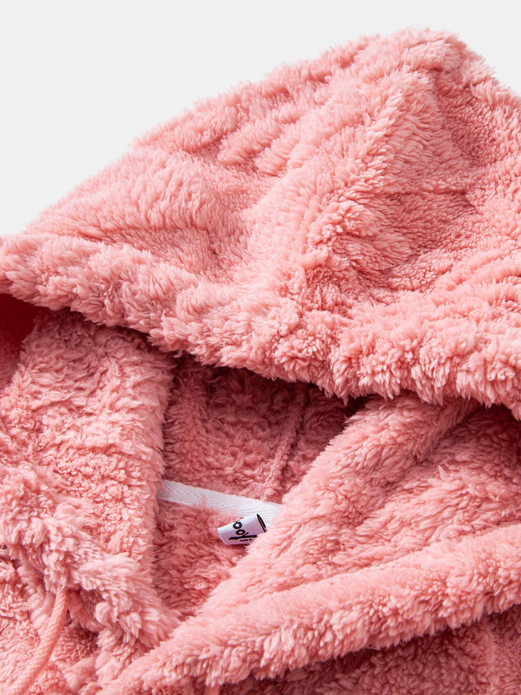 Sudadera con capucha Teddy de jacquard geométrico