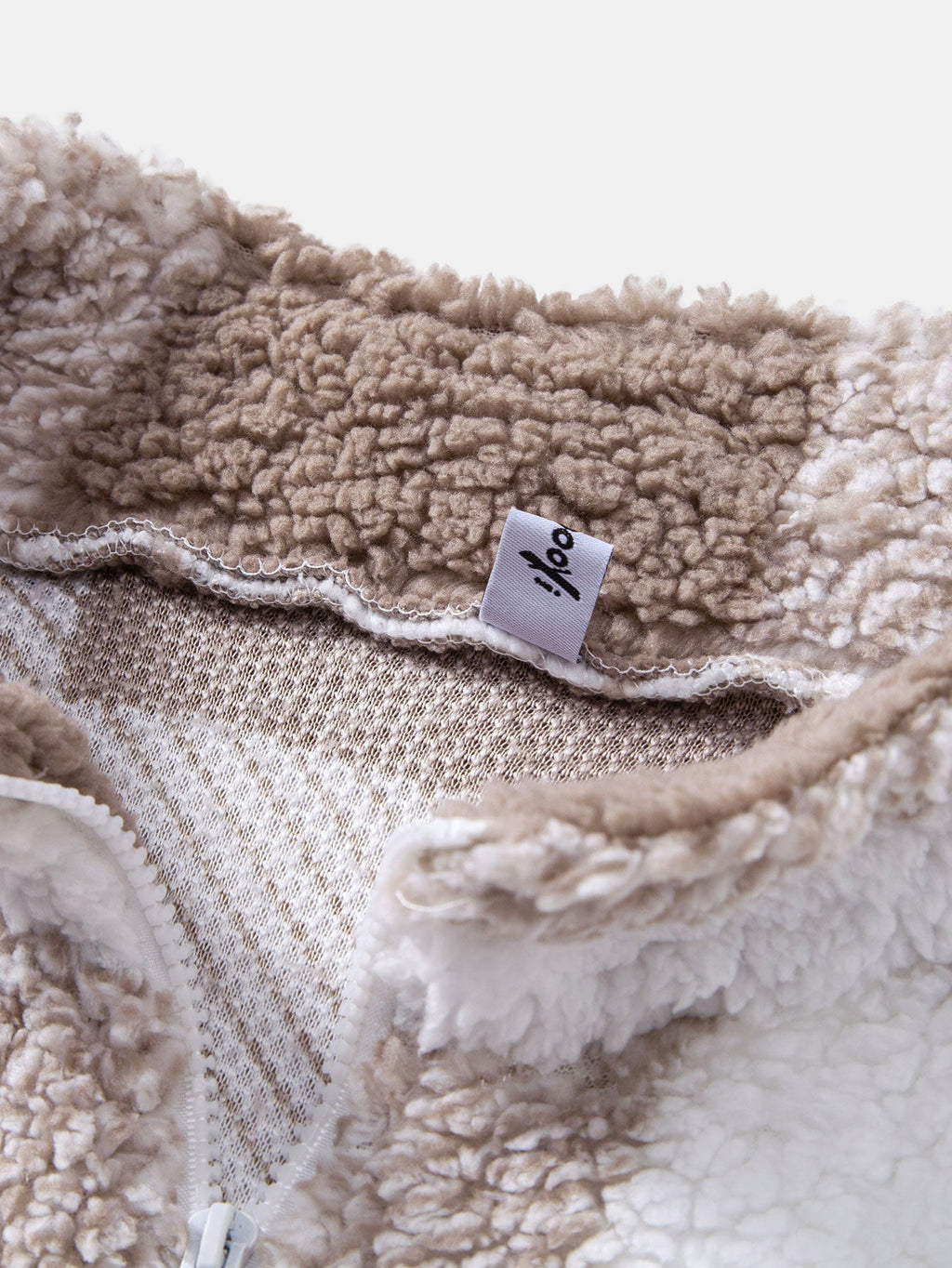 Quarter Zip Plaid Teddy Sweatshirt