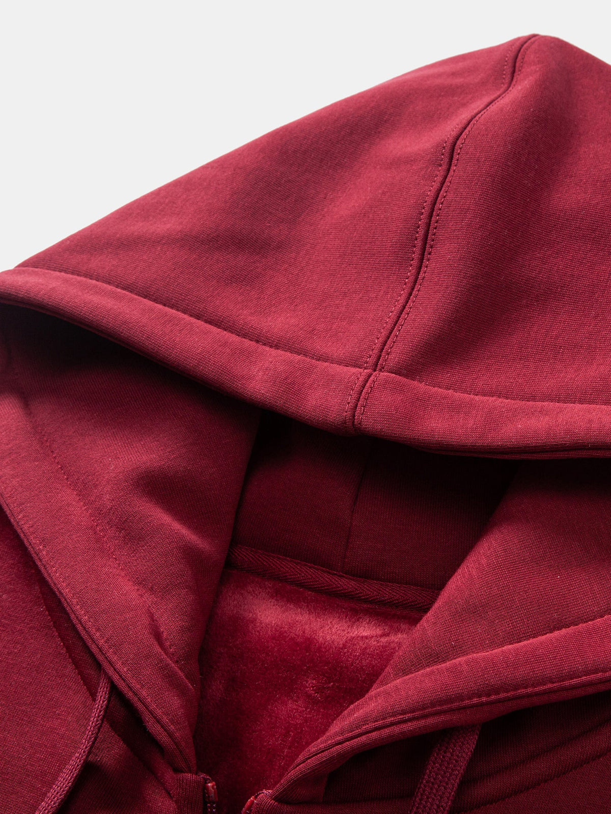 Sudadera básica con cremallera y forro de felpa suave