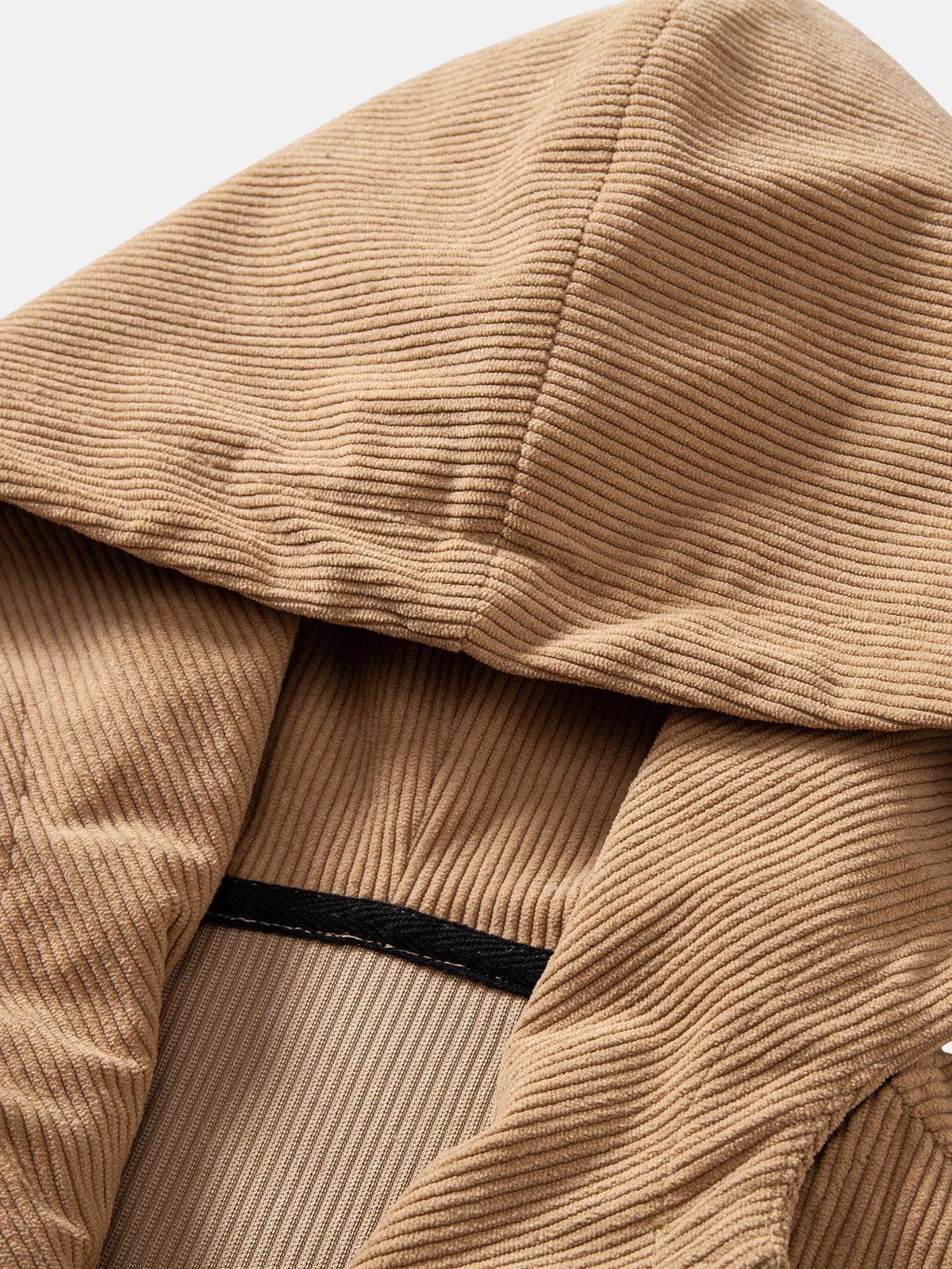 Pull à capuche et demi-zip en velours côtelé coupe décontractée