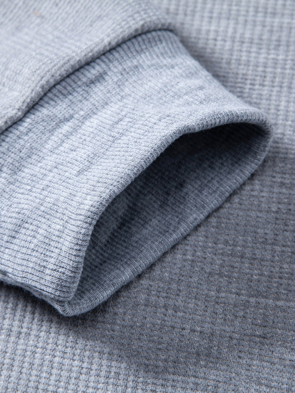 2 In 1 Waffle Notched Collar Sweatshirt