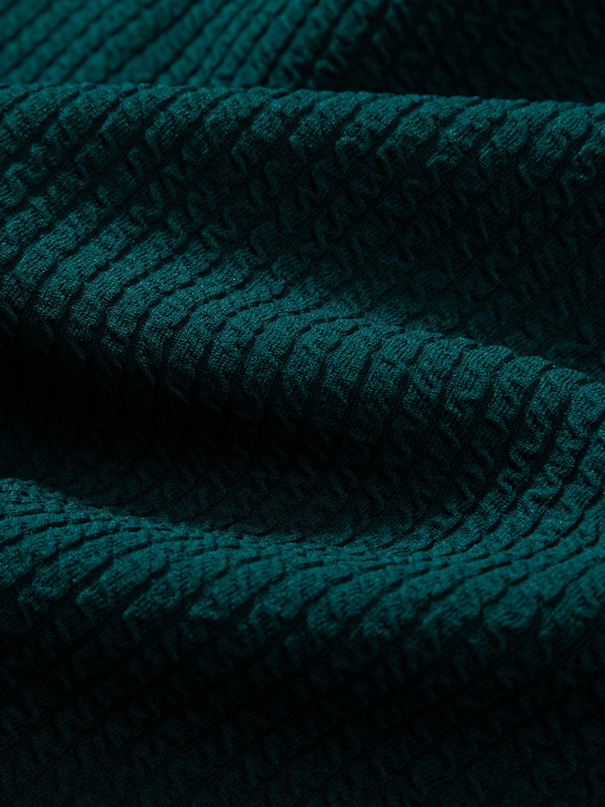 Ribbed Textured Crew Neck Sweatshirt