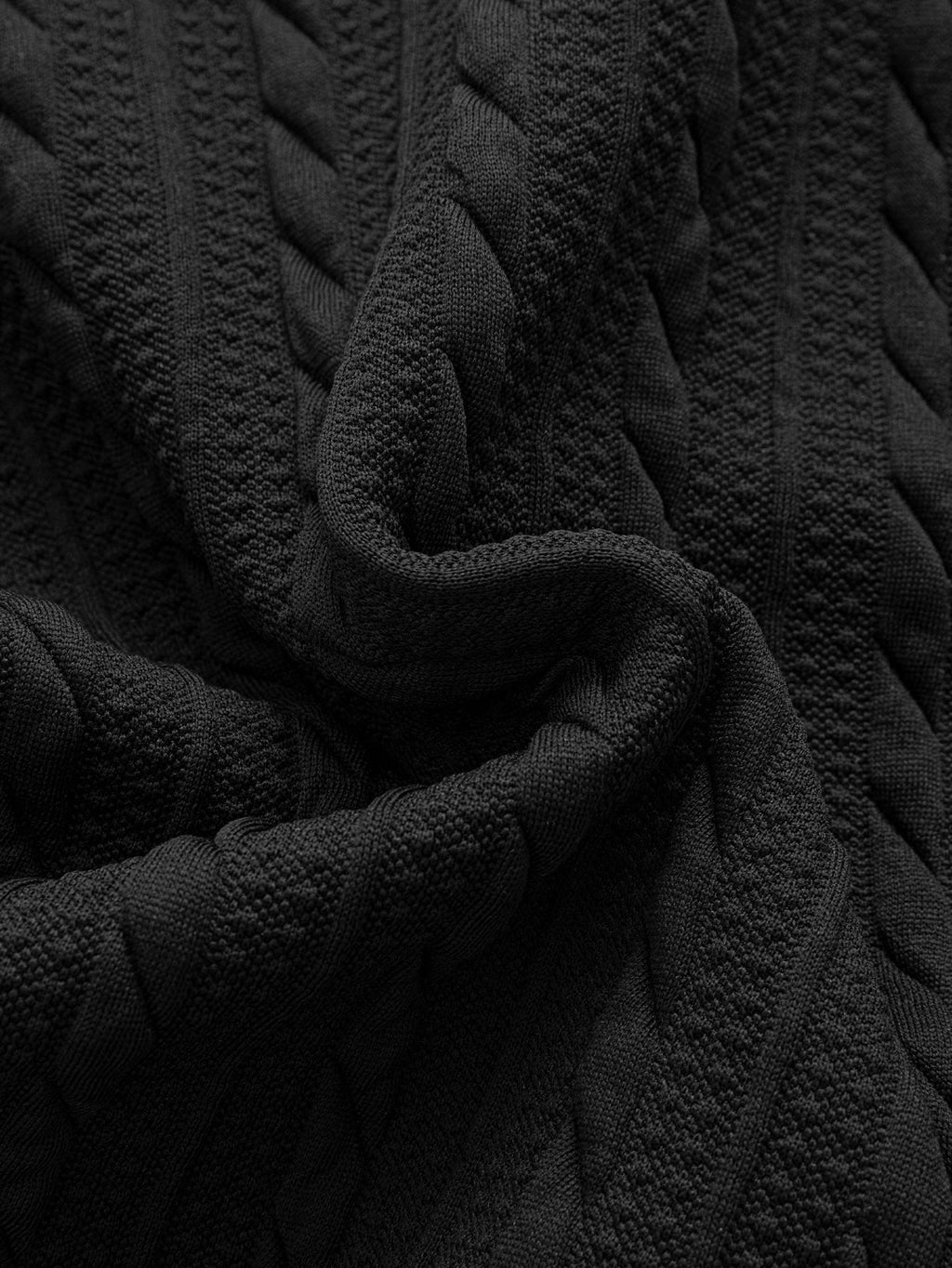 Sweat à capuche zippé en jacquard torsadé coupe décontractée