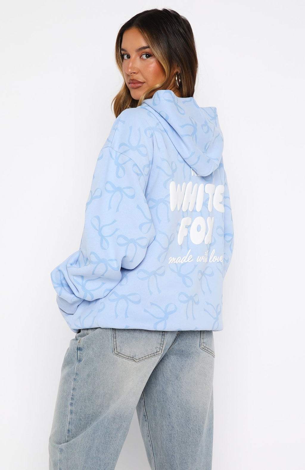 Vol. 1 Sudadera con capucha estampada extragrande Lazo azul