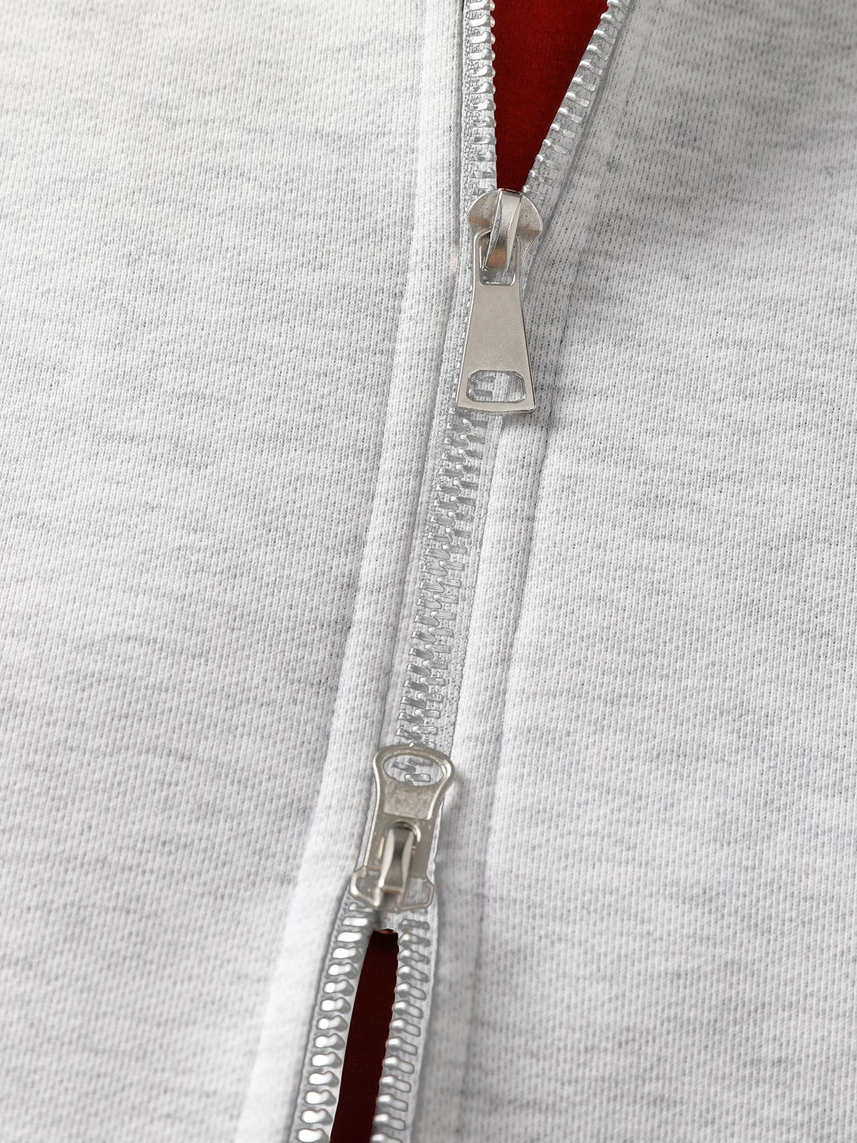 Contrast Lined Full Zip Hoodie
