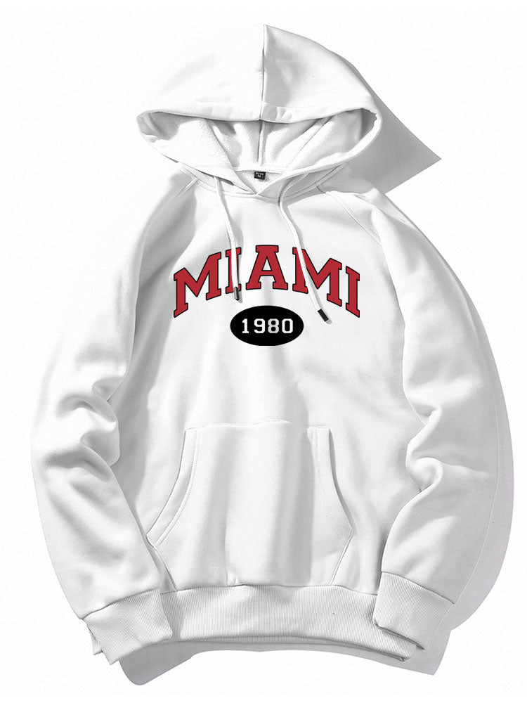 Sweat à capuche avec inscription Miami