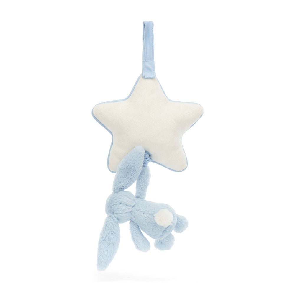 Doudou musical lapin Bashful bleu Jellycat 30 cm