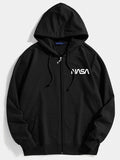 Sweat à capuche zippé imprimé Nasa