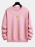 Little Yellow Duck Print Relax Fit Sweatshirt