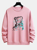 Simple Bear Print Relax Fit Sweatshirt
