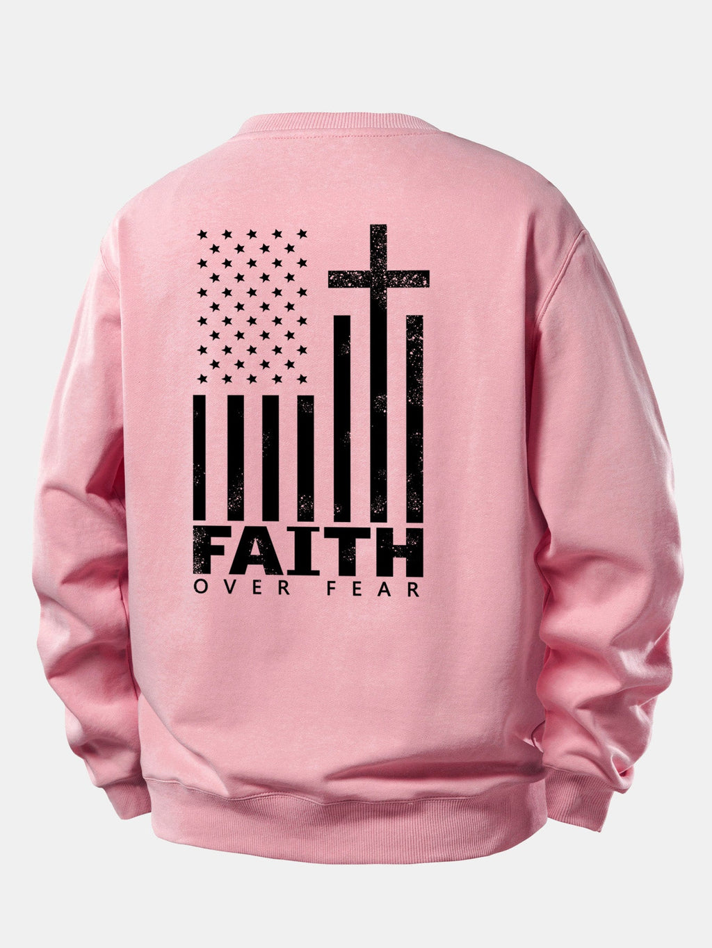 Freedom American Flag Print Relax Fit Sweatshirt