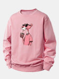 Pink Panther Print Relax Fit Sweatshirt