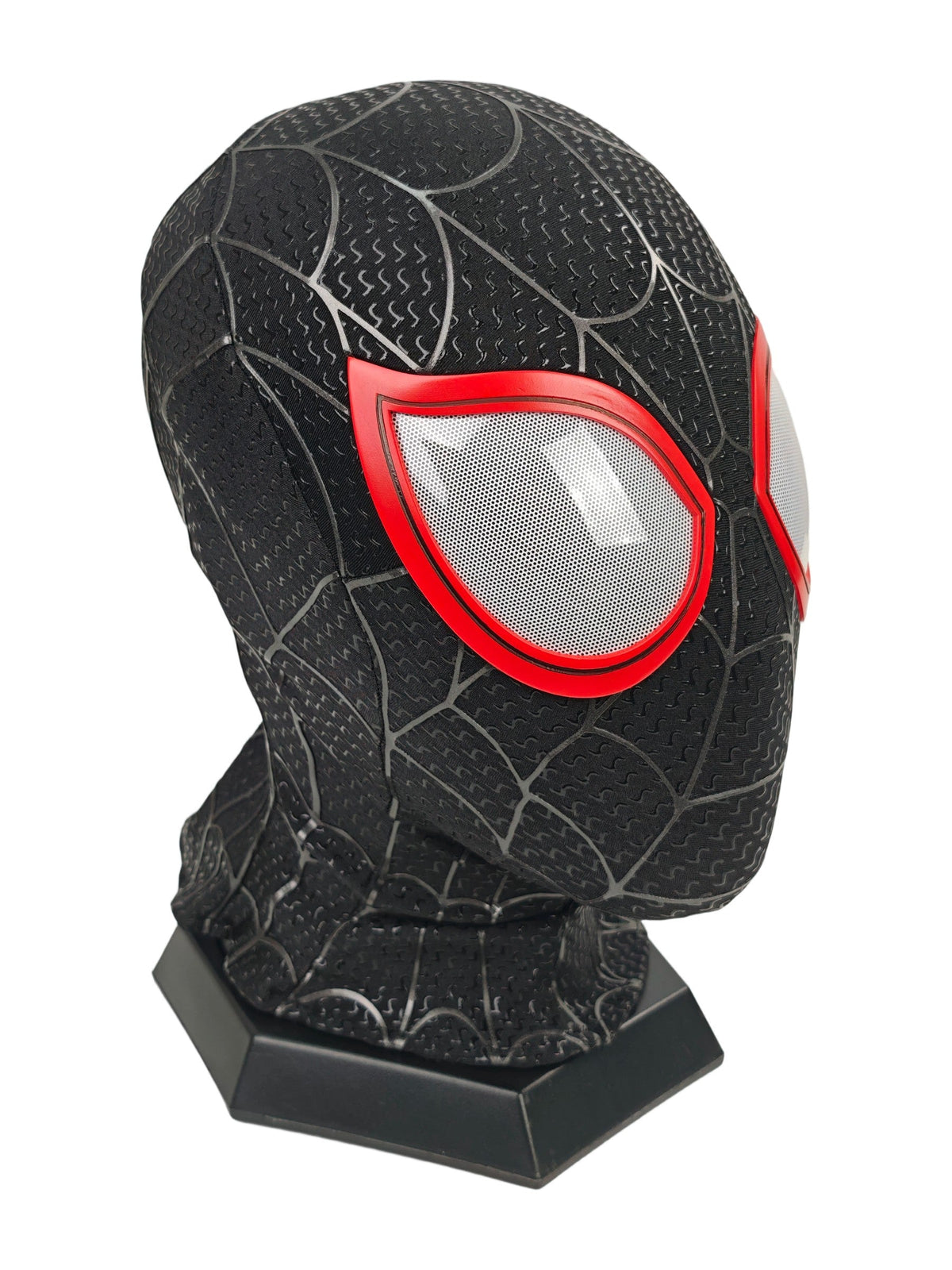 Spider-verse Black Spider-Man Miles Morales Mask With Faceshell Wearable