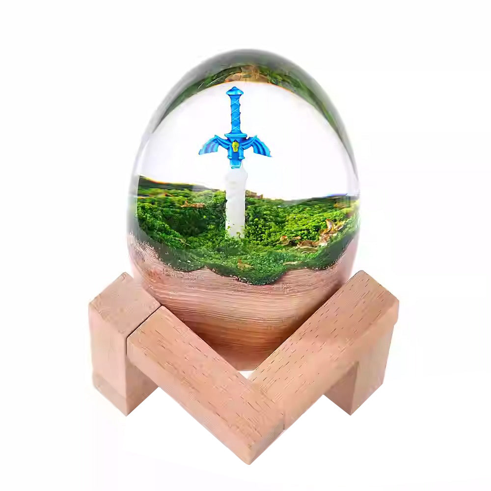 Zelda Master Sword with Silent Princess Flower Resin Decor