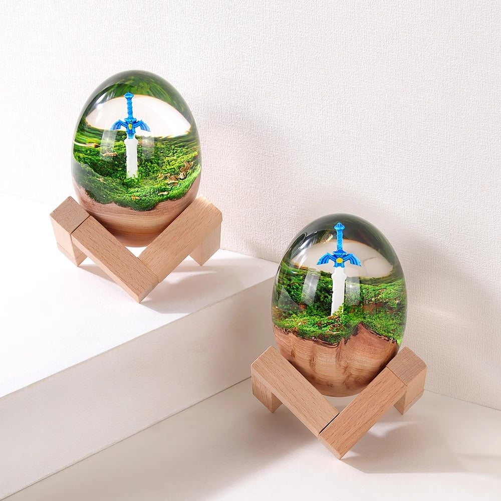 Zelda Master Sword with Silent Princess Flower Resin Decor