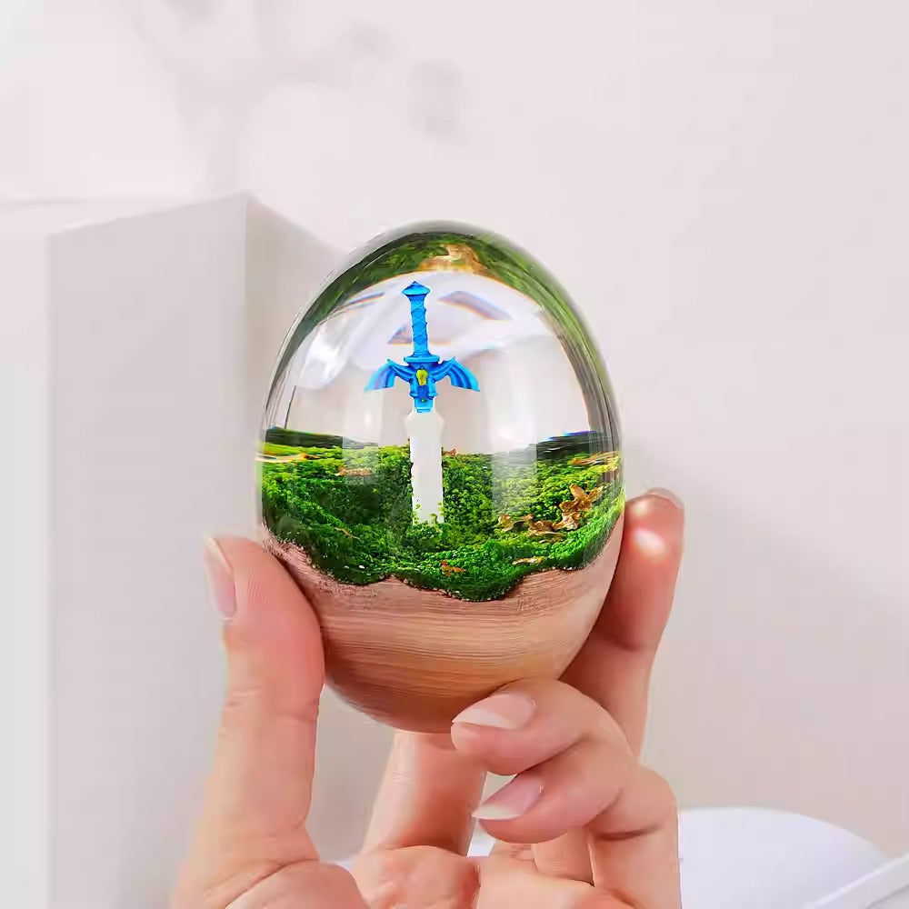 Zelda Master Sword with Silent Princess Flower Resin Decor