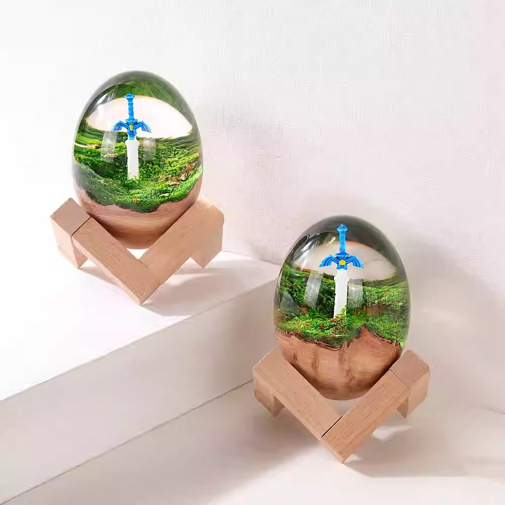 Zelda Master Sword with Silent Princess Flower Resin Decor