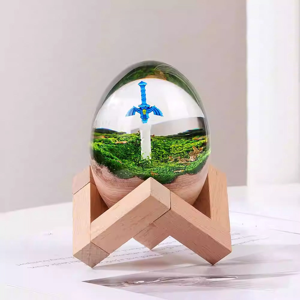 Zelda Master Sword with Silent Princess Flower Resin Decor