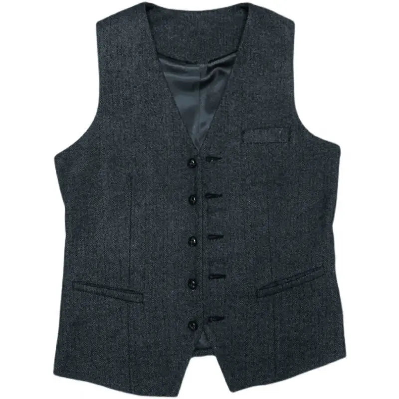 Sweetearing Tweed Suit Men's Vintage Classic Wedding Tuxedos