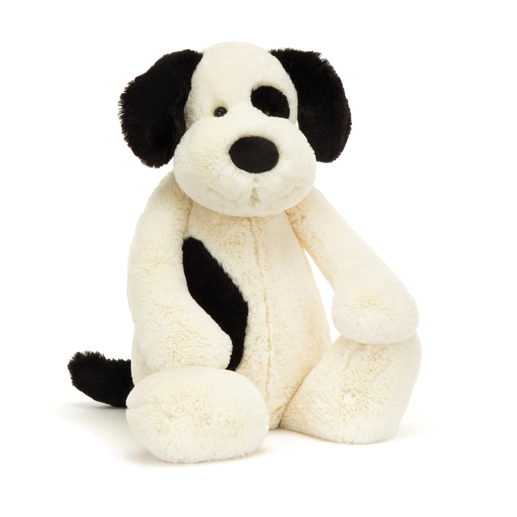 Cachorro Bashful Black & Cream de Jellycat, tamaño Really Big, 90 cm