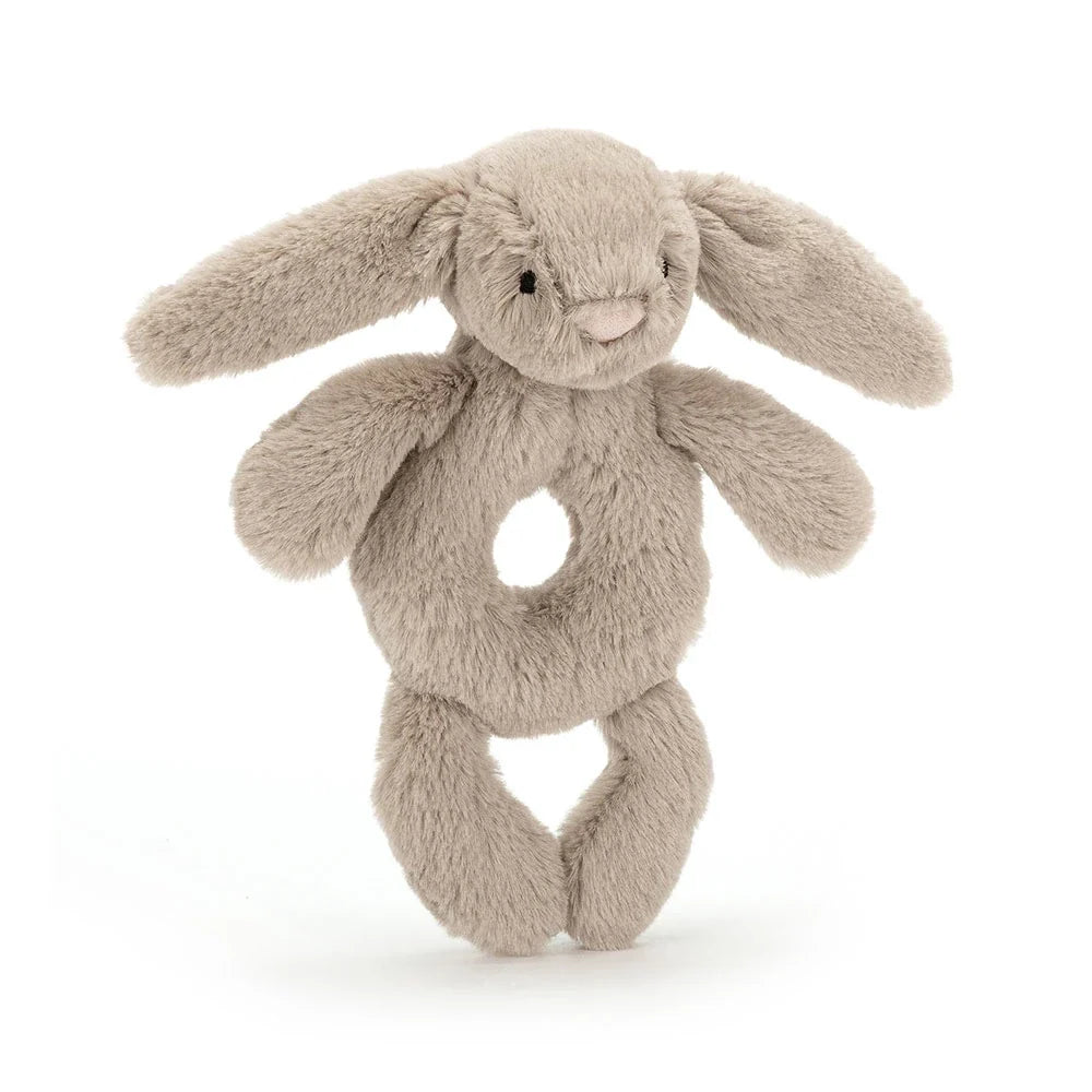 Hochet anneau Jellycat Lapin Bashful Beige 18 cm