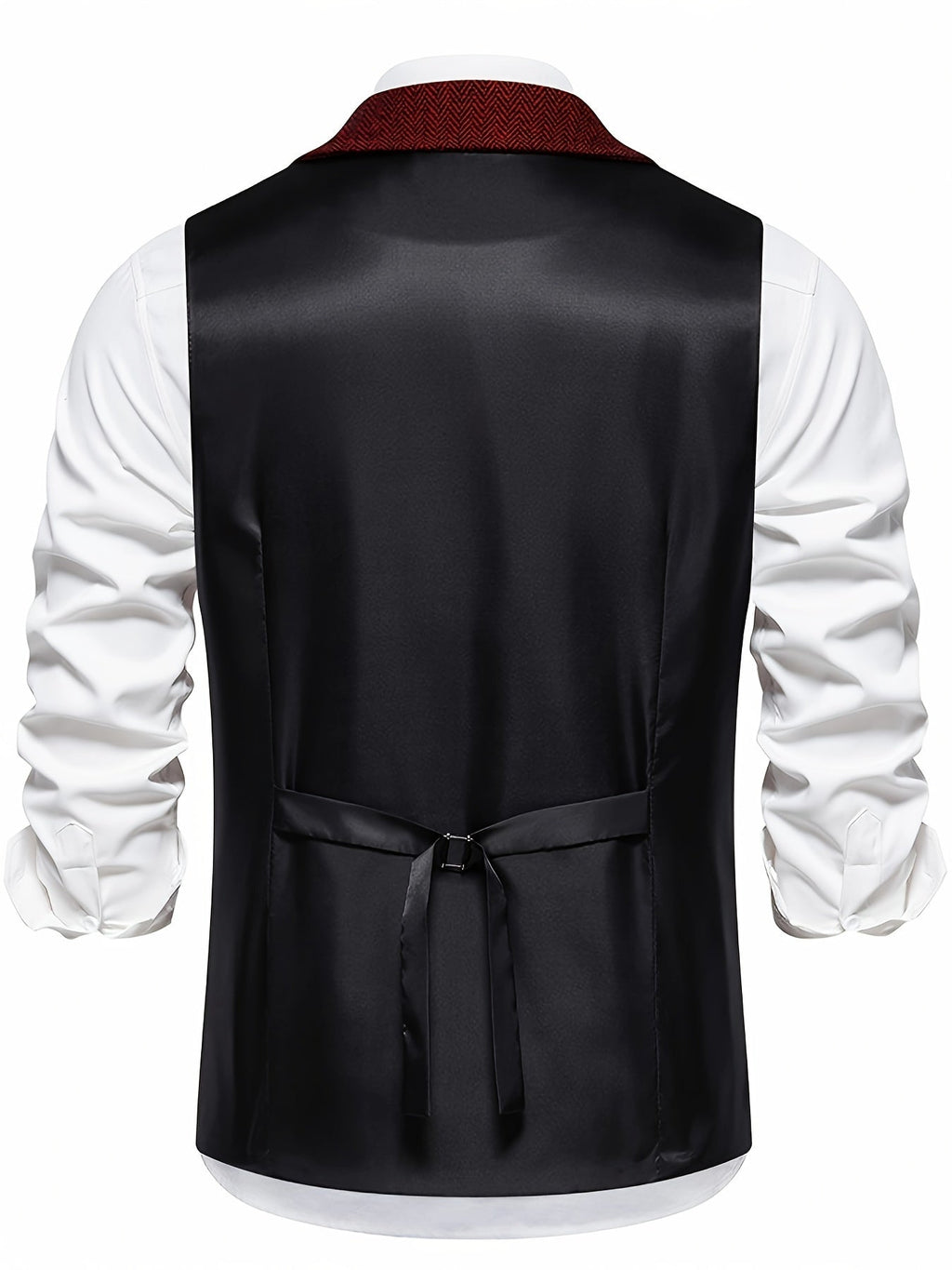 Silas | Herringbone Single-Breasted Waistcoat