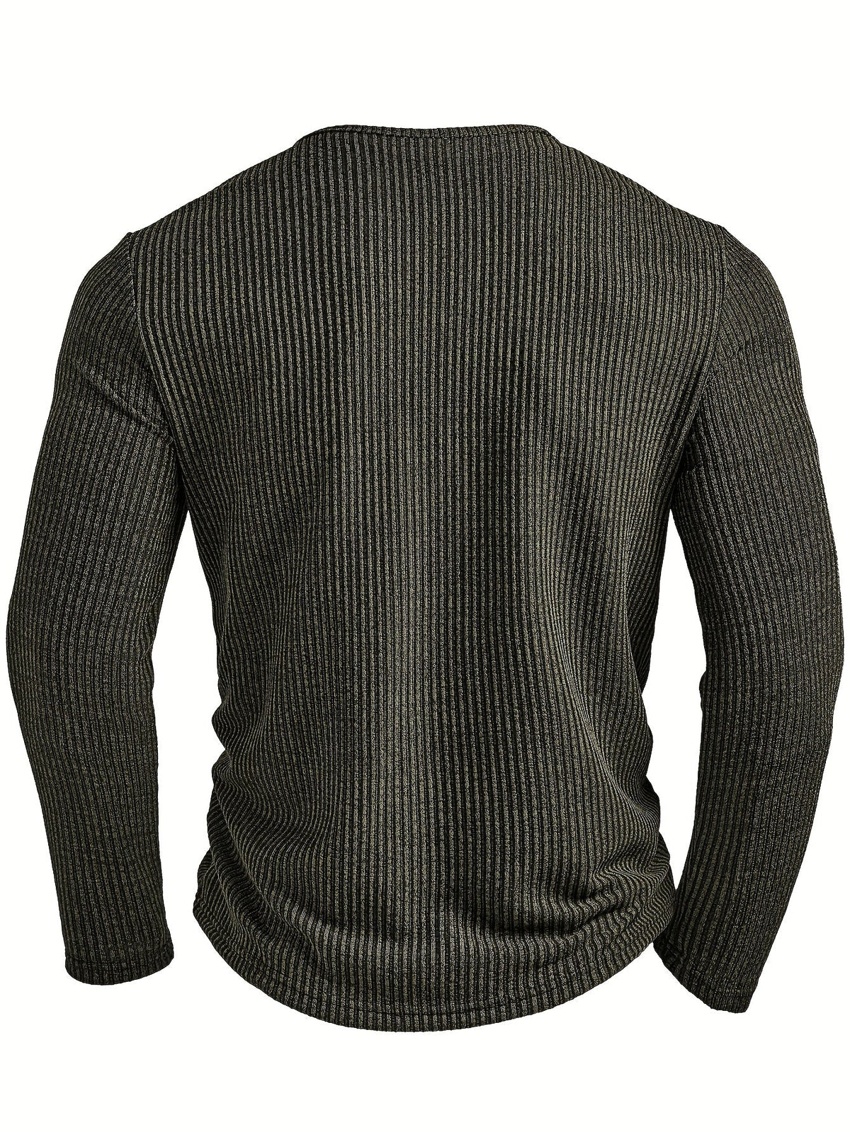 Malcolm | Ribbed Long-Sleeve Henley Shirt