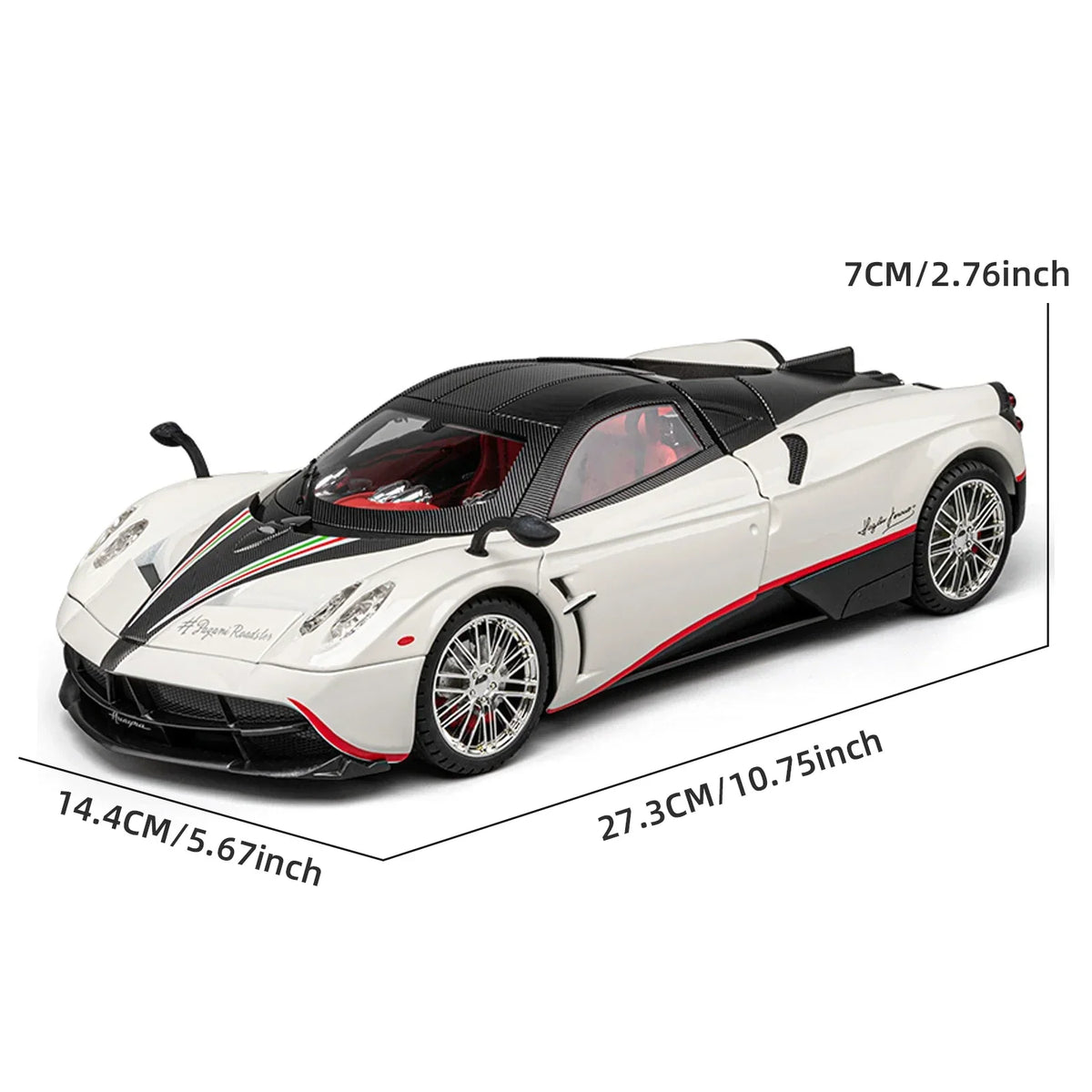 1:18 Pagani Huayra Diecast Model Car with Lights