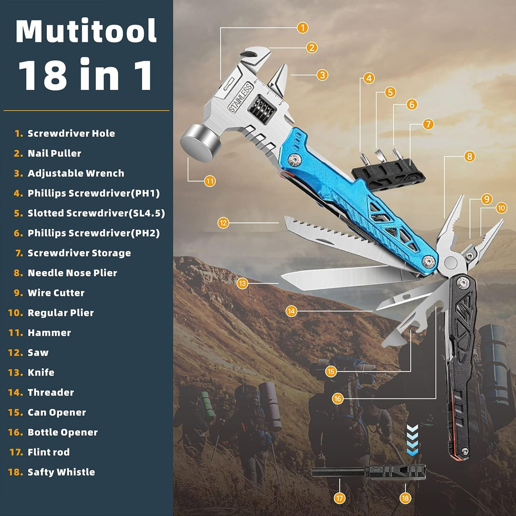 18-in-1 Multifunctional Wrench Hammer