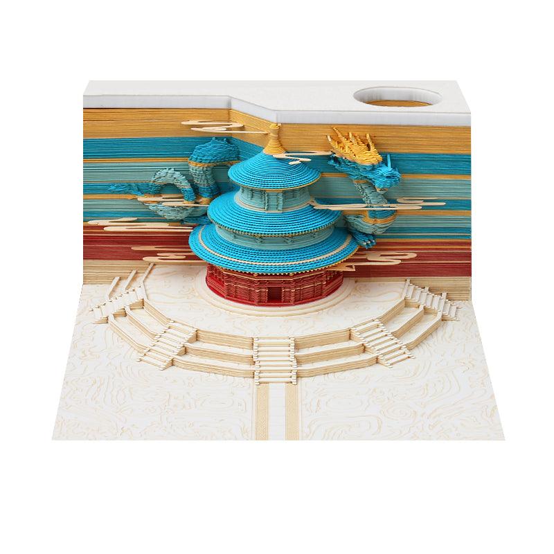 3D Art Memo Pad & LED Desk Calendar