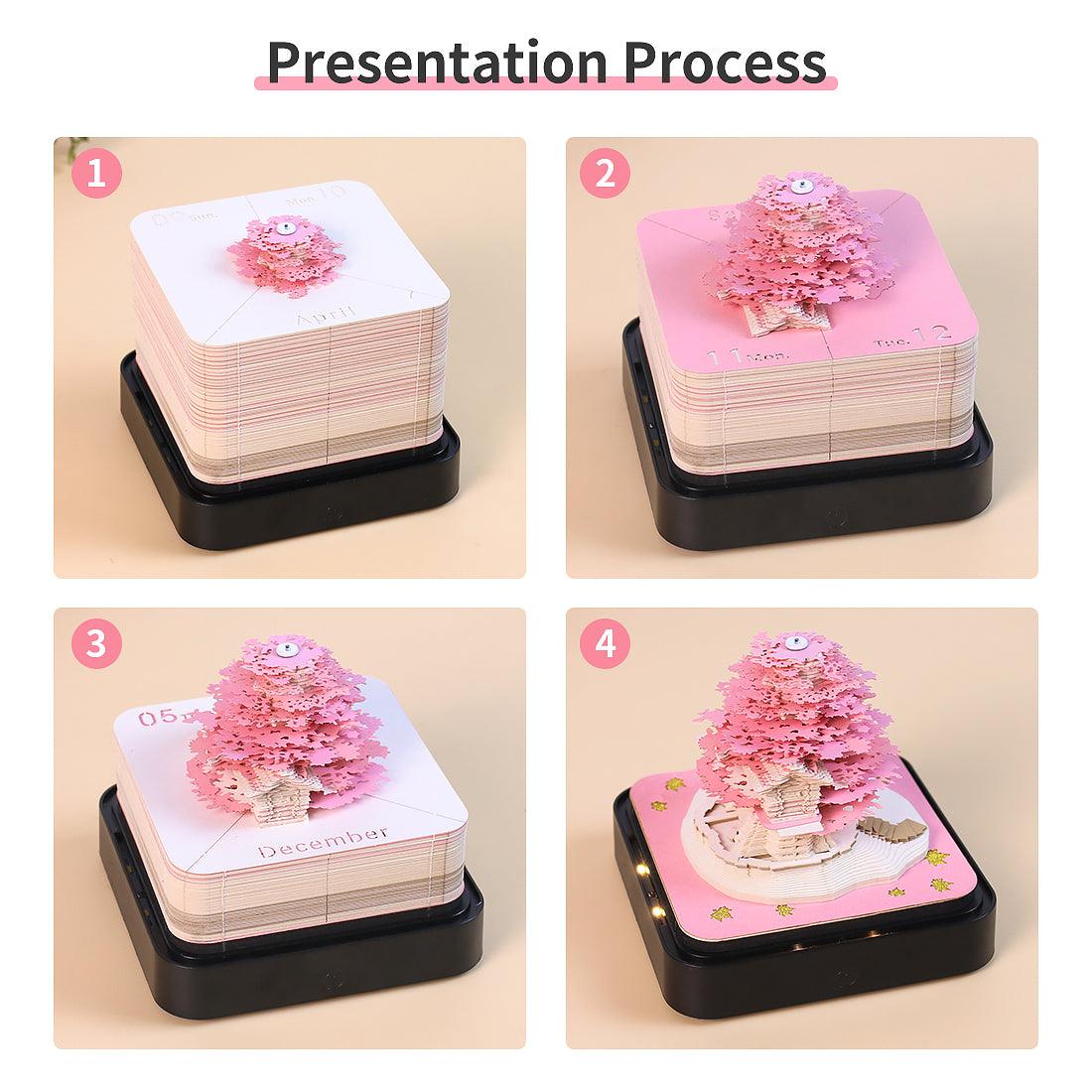 3D Art Memo Pad & LED Desk Calendar