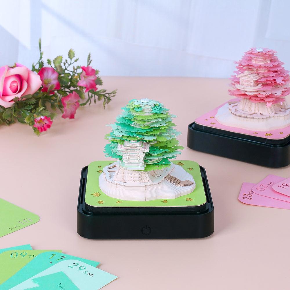 3D Art Memo Pad & LED Desk Calendar