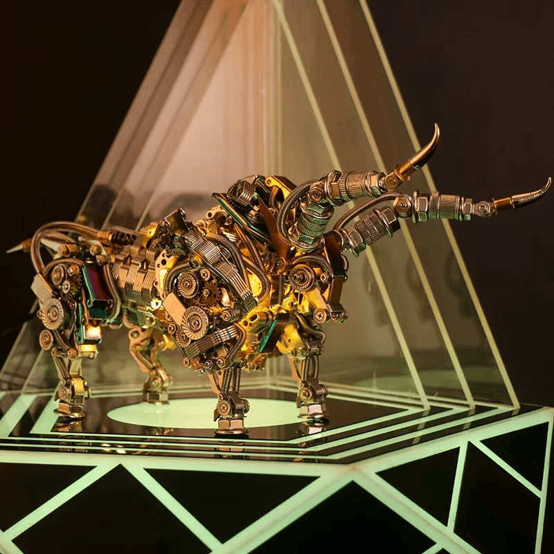 3D Metal Mechanical Bull Kit 1087 Pieces