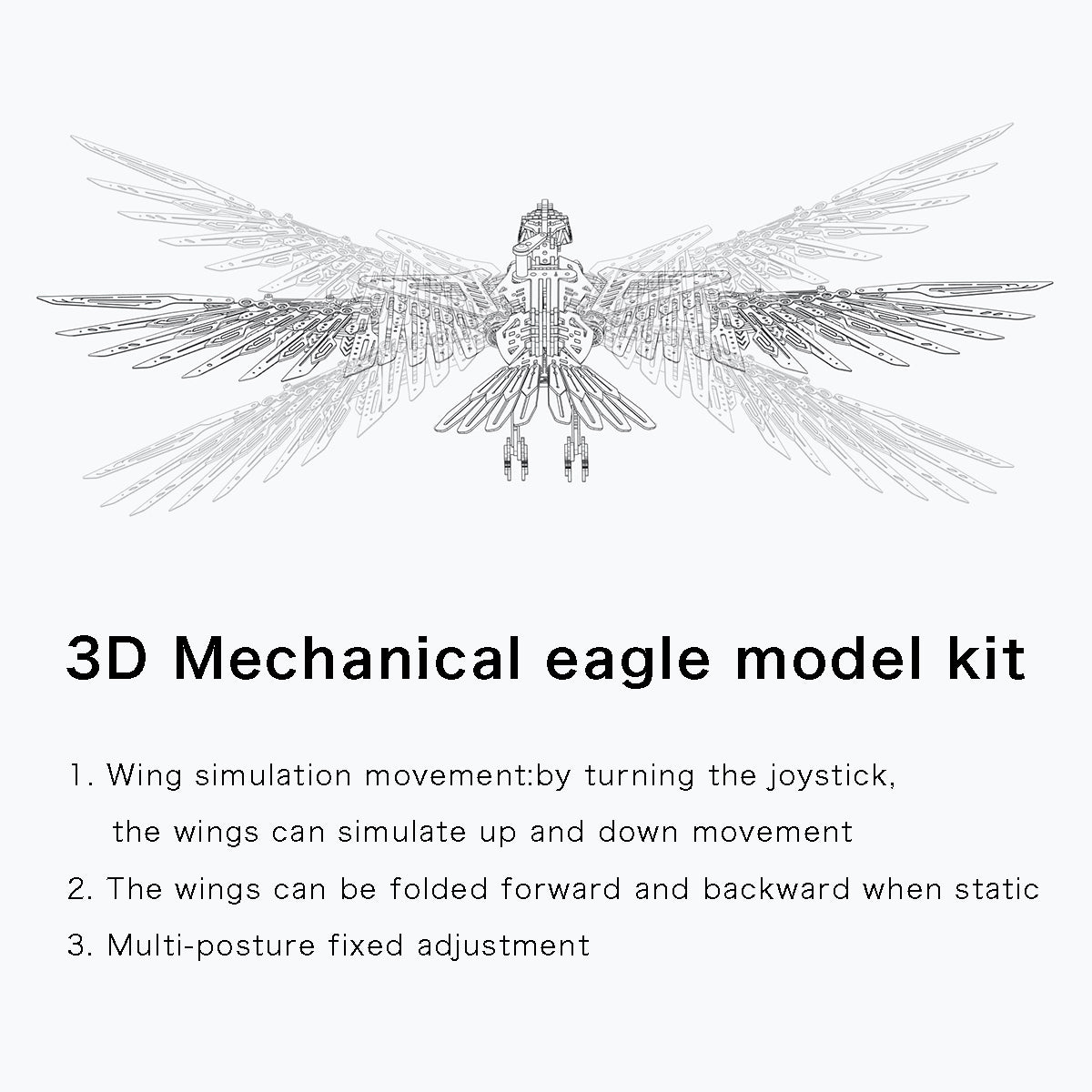 3D Metal Mechanical Eagle Model Kit