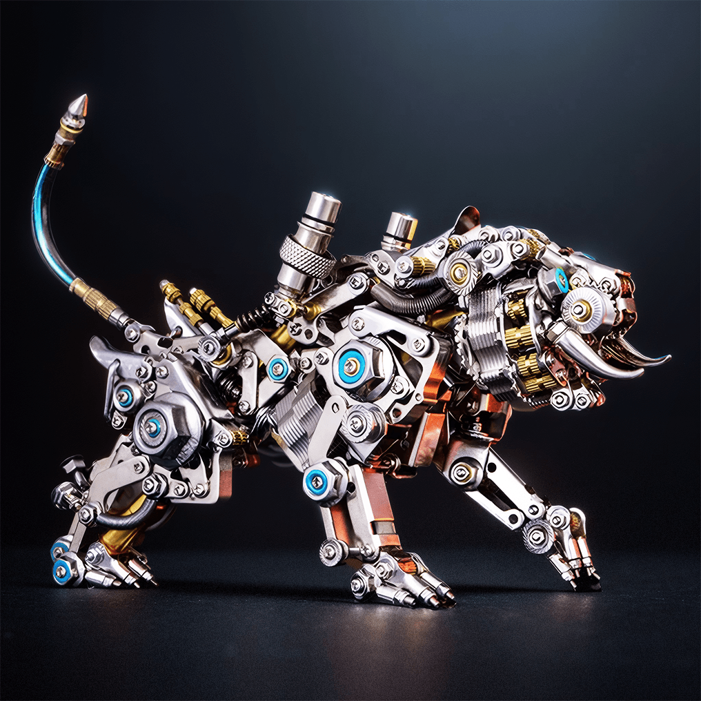 3D Metal Bengal Tiger Model Kit with LED Eyes