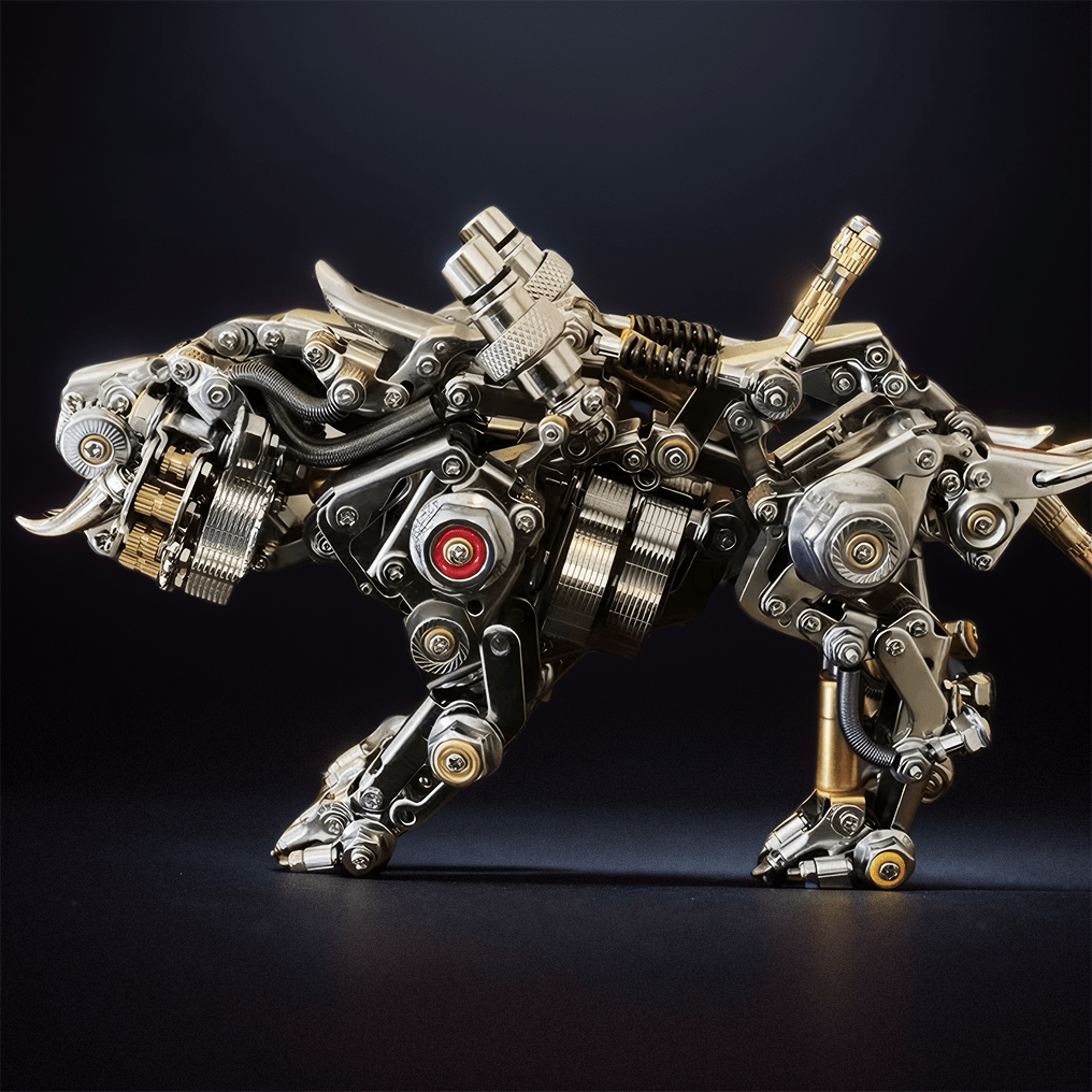 3D Metal Bengal Tiger Model Kit with LED Eyes