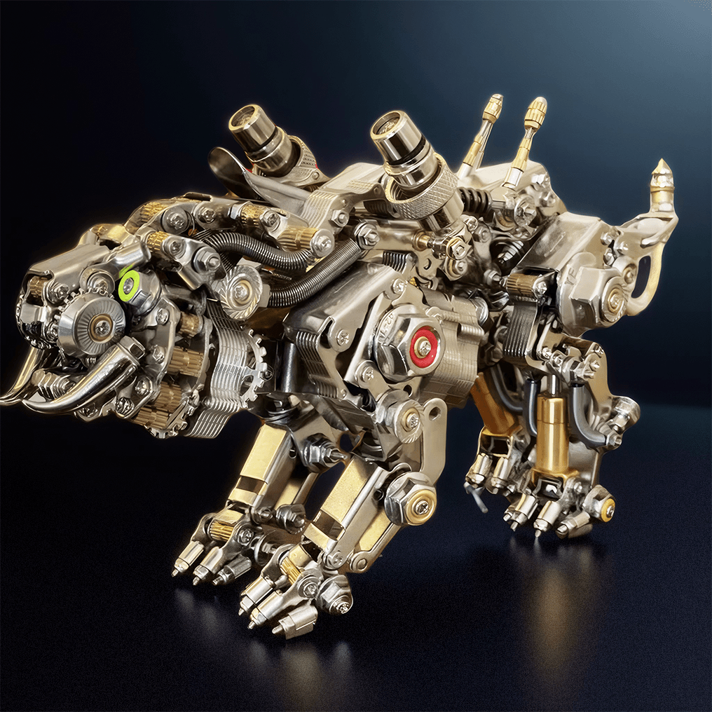 3D Metal Bengal Tiger Model Kit with LED Eyes