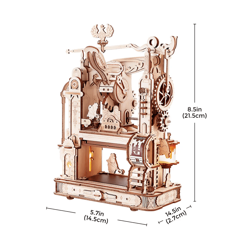 Classic Printing Press 3D Wooden Model Kit