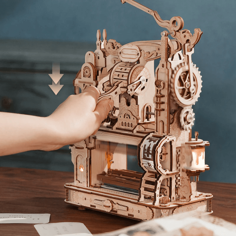 Classic Printing Press 3D Wooden Model Kit